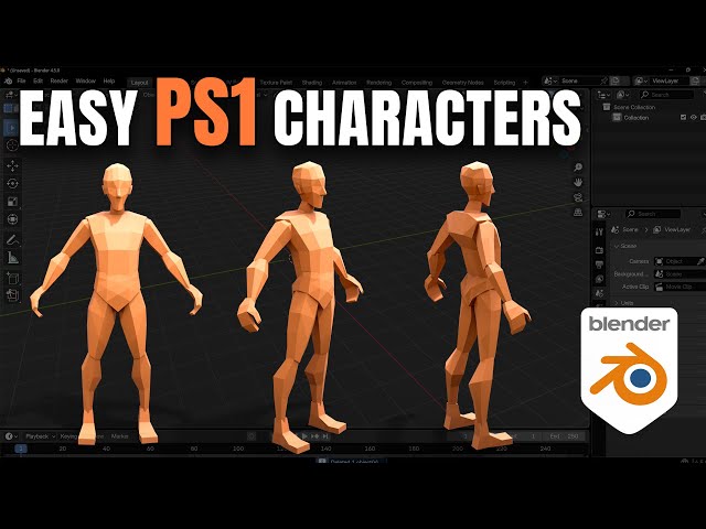Blender Low Poly Character: PS1 Style Modeling for Beginners