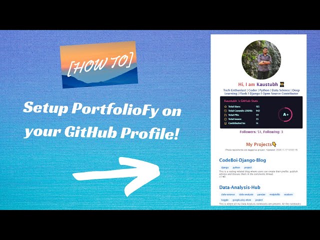 [How To] Setup PortfolioFy on your GitHub Profile!