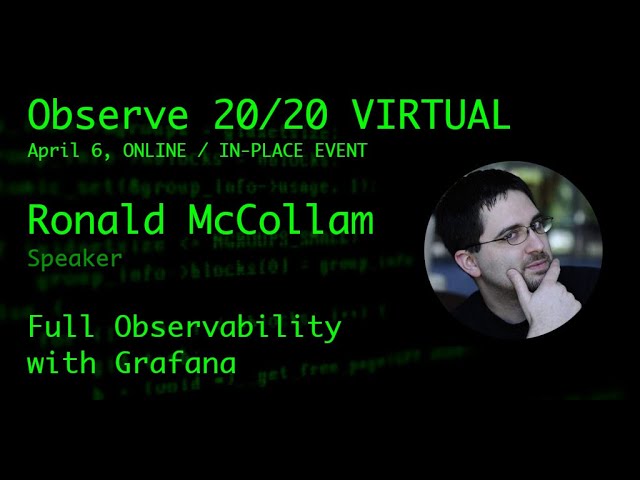 In Short, Ronald McCollam at Observe 20/20 VIRTUAL