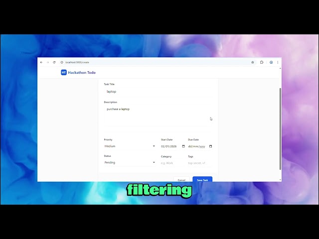 Todo Web Application – Phase 2 | Full-Stack Hackathon Project Demo