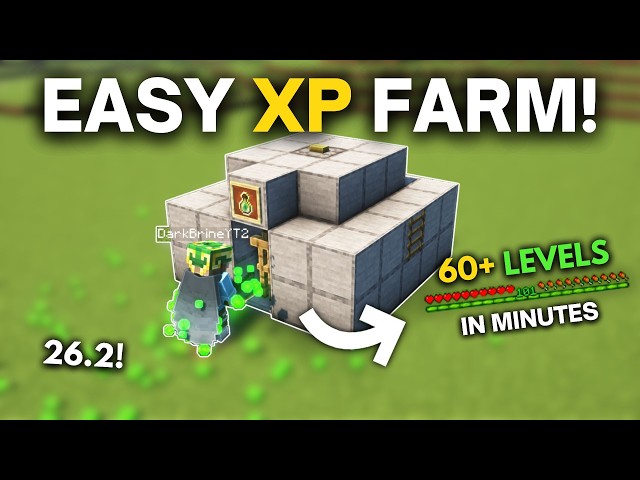 NEW Minecraft Java 26.2 XP FARM TUTORIAL | 50+ Levels in Minutes