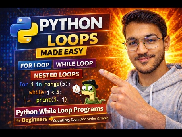 Python While Loop Programs for Beginners 🔥 | Counting, Even Odd Series & Table (Full Practice)