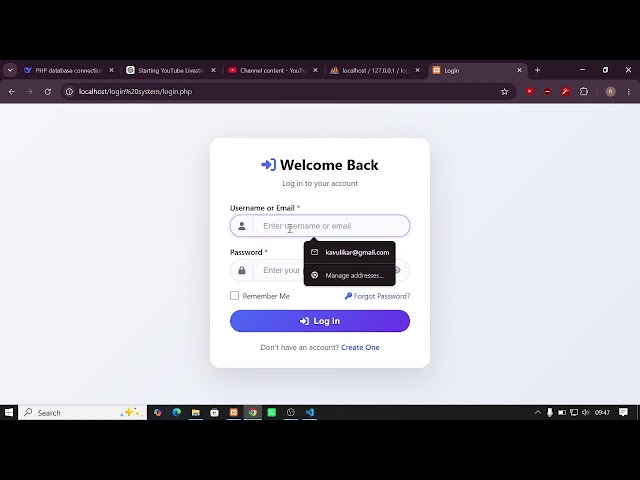 Complete Login and Signup System in PHP|MYSQL| JS| CSS | Live vibe coding