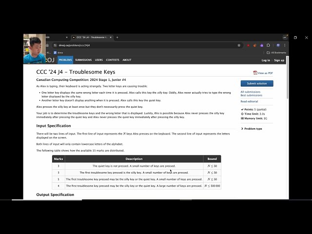2024 CCC J4: “Troublesome Keys” Solutions in Python & C++ | Canadian Computing Competition