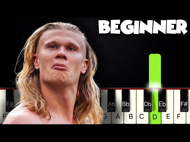 Haaland Song (Ha Ha Ha) - CTID | BEGINNER PIANO TUTORIAL