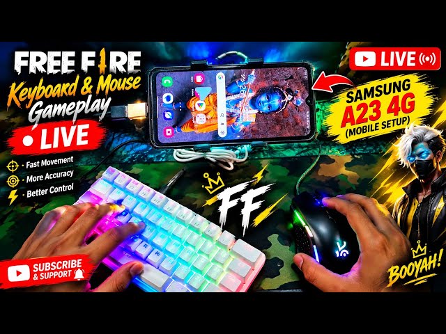 Cap2.0Gamer is live Samsung A23 4G + Keyboard & Mouse 🔥 FREE FIRE LIVE