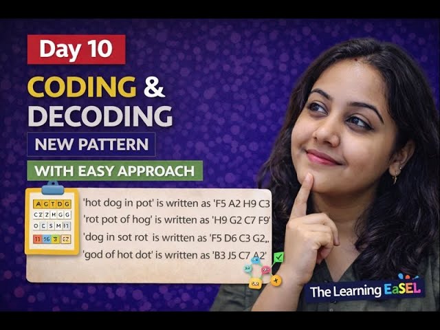 New Pattern Coding & Decoding | Day 10 Reasoning | Easy Approach for Exams