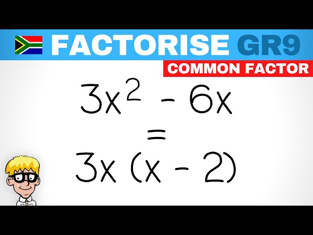 Gr 9 Factorisation: Common Factor