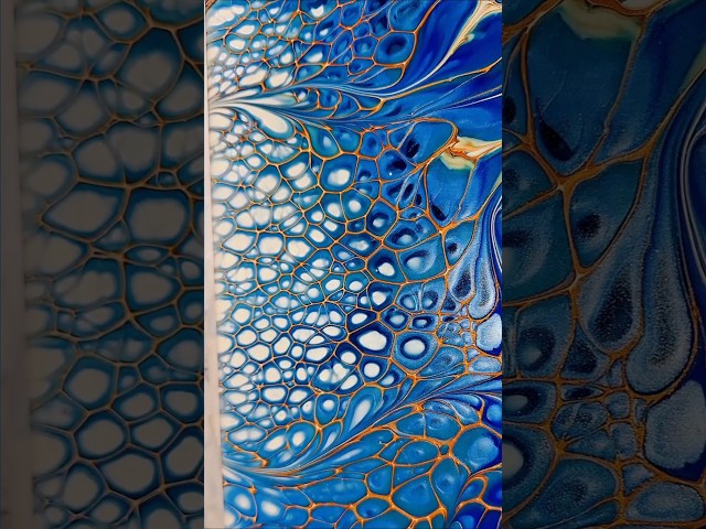 Copper-laced cells 🩵🤎💙 #abstractart #fluidart #cellactivator #acrylicpouring
