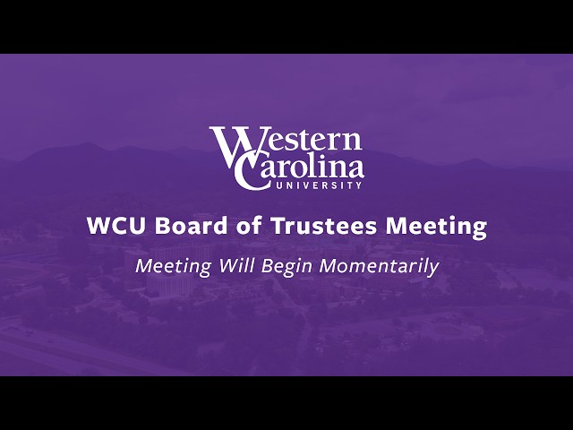 WCU Board of Trustees | September 2026 - Governance and Trusteeship Committee