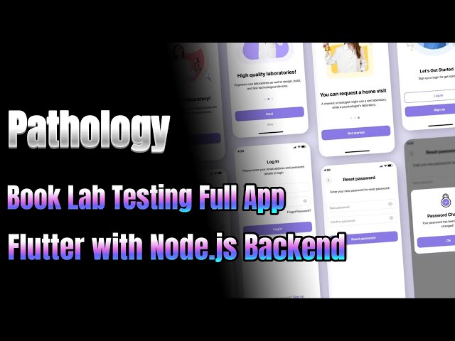 Pathology: Book Lab Testing Full App in Flutter with Node.js Backend | Lab Portal App #labreport