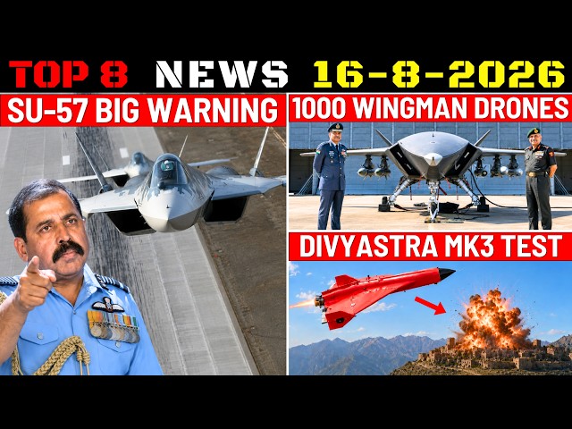 Indian Defence Updates : Su-57 Big Warning,1000+ Wingman Drones,Divyastra Mk3 Test,Thailand BrahMos