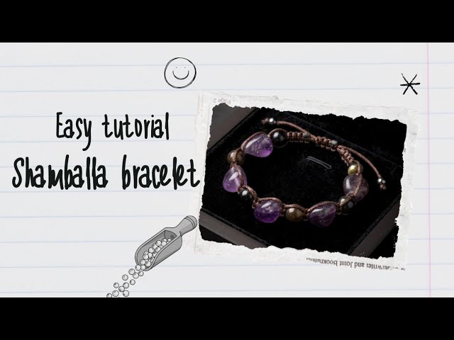 Easy tutorial shamballa bracelet 