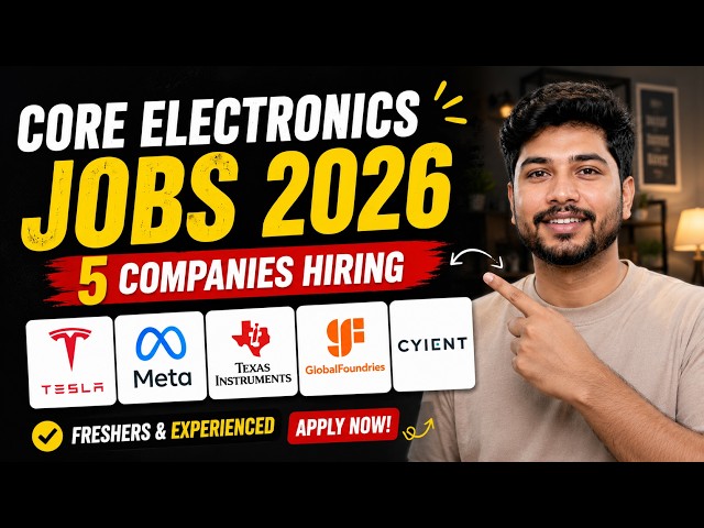 Core Electronics Jobs 2026s 🔥 Tesla, Meta, TI & GlobalFoundries | Freshers Apply Now