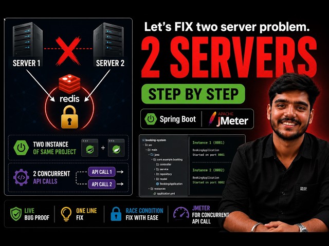 Redis Distributed Lock | Spring Boot: ConcurrentHashMap Fails on 2 Servers - Live JMeter Proof |Java