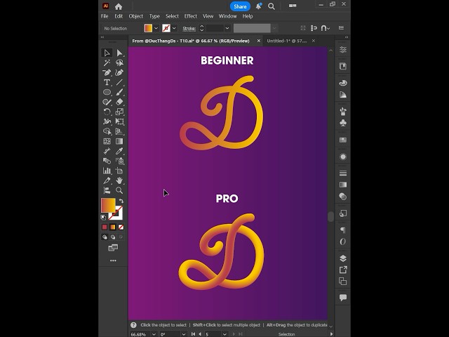 Adobe Illustrator 2025 - Tips to create Gradient colors in strokes like a PRO #ducthangds