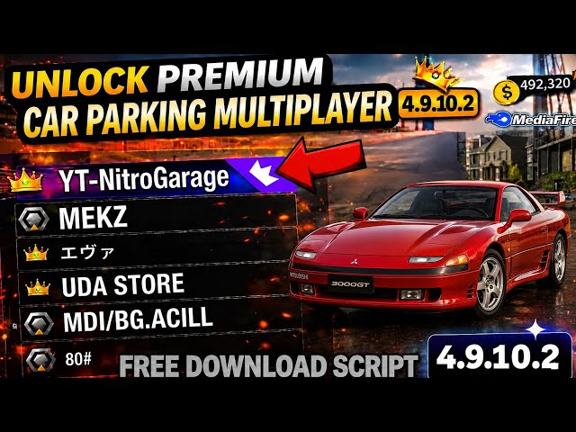 🔥 NEW Car Parking Multiplayer V4.9.10 Script | Unlock Premium Features!