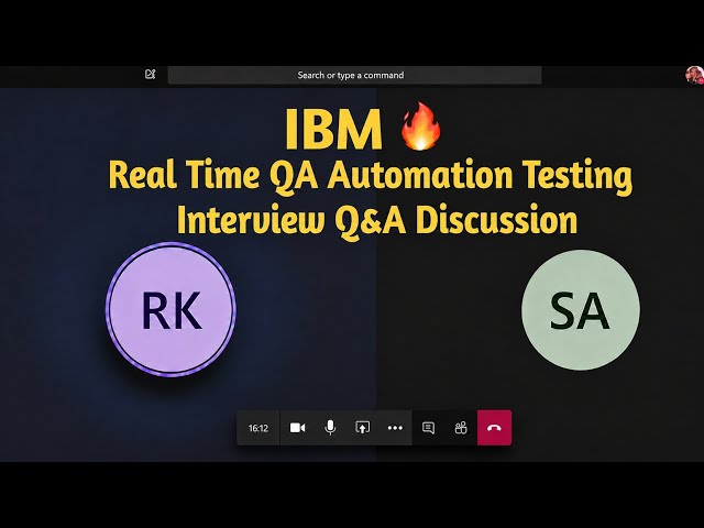 IBM🔥 Real Time QA Automation Testing Interview Q&A #automationtesting #softwaretesting #sdet #test  