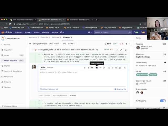 Demo: Merge Request reviews and discussion