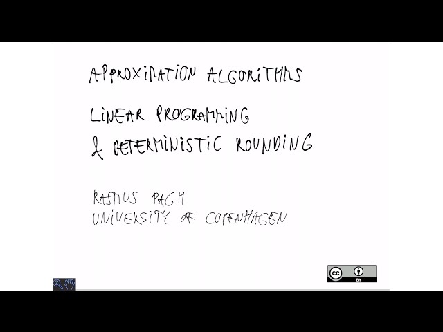 Lecture 03: Linear programming and deterministic rounding
