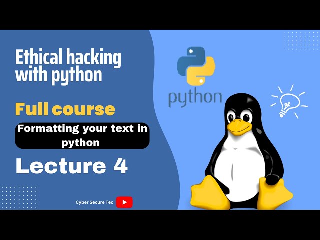 Python Text Formatting Made Easy: A Step-by-Step Guide | Lecture 04