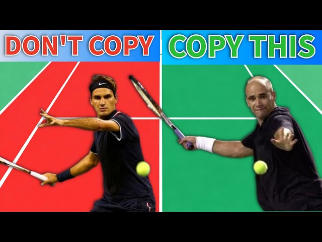 The Truth About the Tennis Forehand Takeback (Backswing) - Federer vs  Agassi Explained