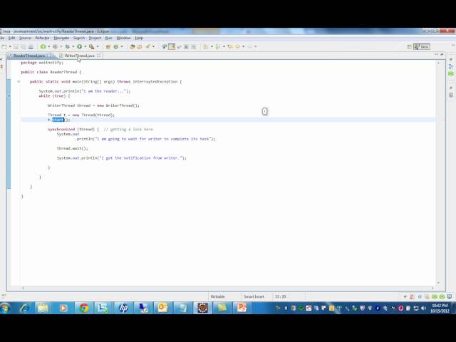 Java interview question and answer what is wait and notify in thread