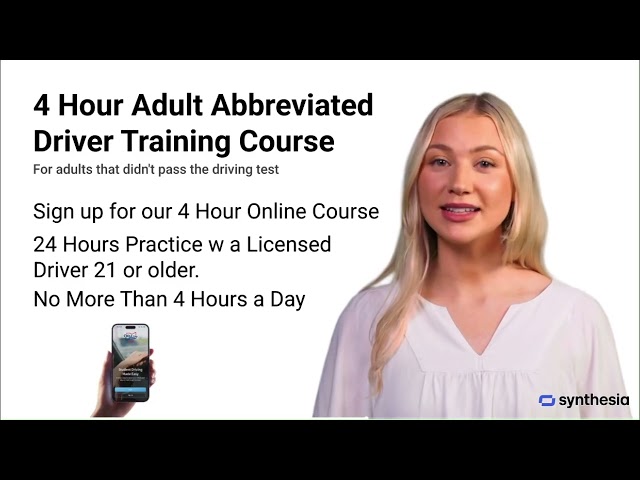 4 Hour Adult Abbreviated Driver Training Online Course