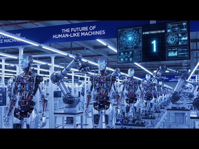 Inside AI Robot Production Line – The Future of Human Like Machines