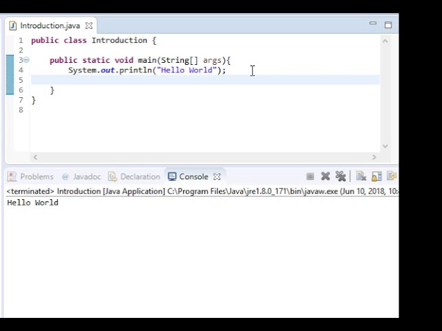 Java: The "main" method
