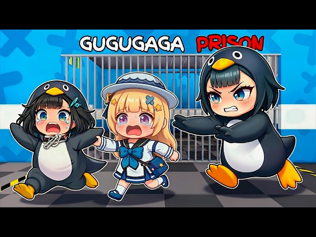 I Escaped GUGUGAGA Penguin’s Prison Run… WITH GUGUGAGA Penguin! 💙 (Roblox Obby)