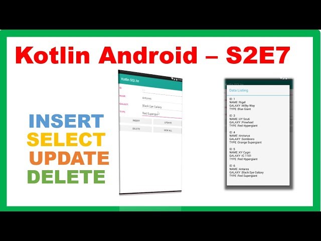 Kotlin Android S2E7 : Easiest SQLite CRUD Tutorial