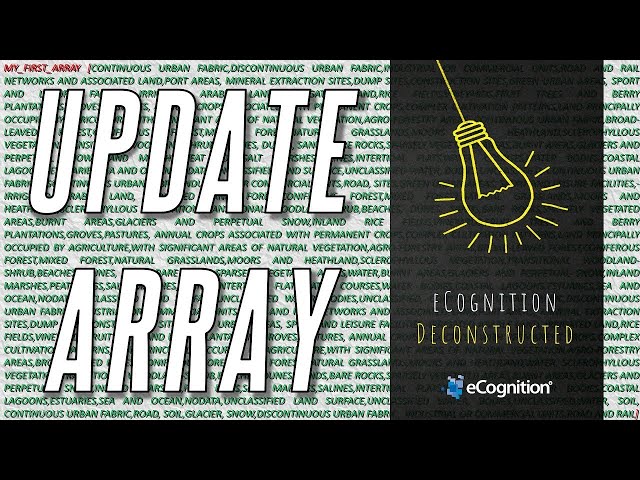 eCognition Deconstructed: Update Array
