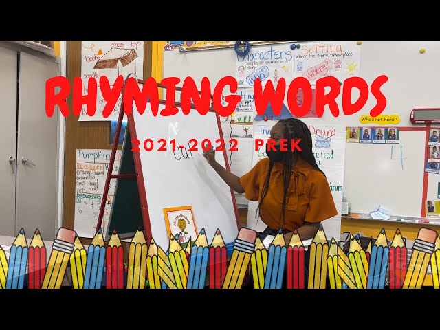 Rhyming Words Lesson for PreK and Kindergarten