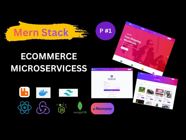 Ecommerce Microservices Project Part-1  (React, Node, RabbitMQ, MongoDB, Docker)
