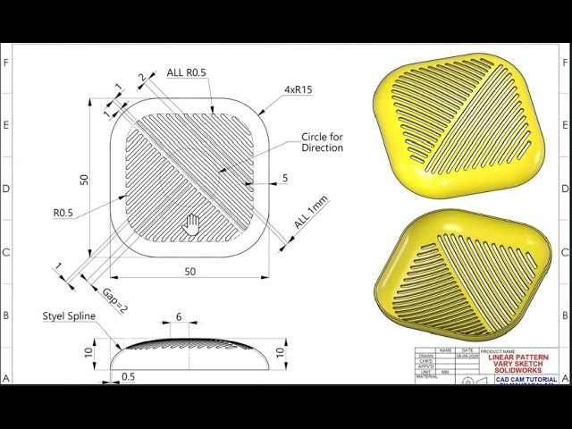 Linear Patterns Vary Sketch Feature in SolidWorks 2025