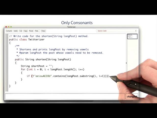 Only Consonants - Intro to Java Programming