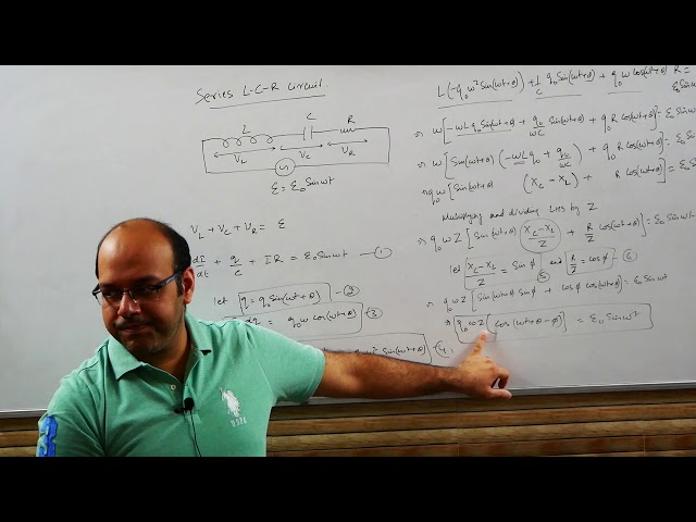 Class 12 Physics: AC . Series LCR derivation analytical method (without sound) Part 1