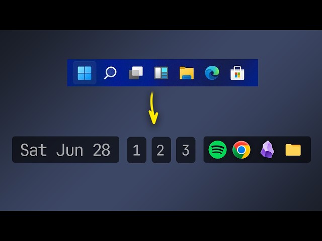 my minimal taskbar (Windows 11)