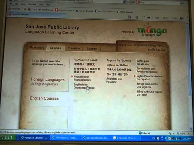 Mango Languages Database Training