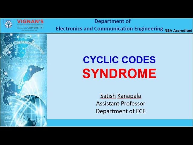 4. Syndrome decoding of Cyclic Codes
