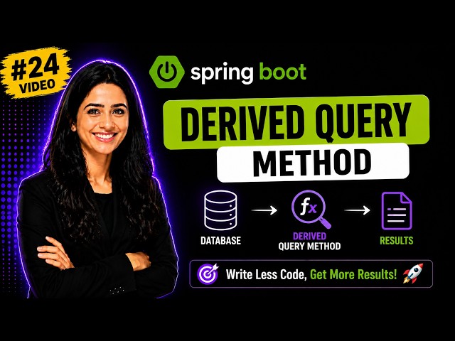 Spring Boot Tutorial #24 | Derived Query Methods with Real Project Example
