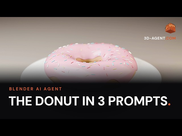 Blender modeling in 3 prompts: the donut, start to render