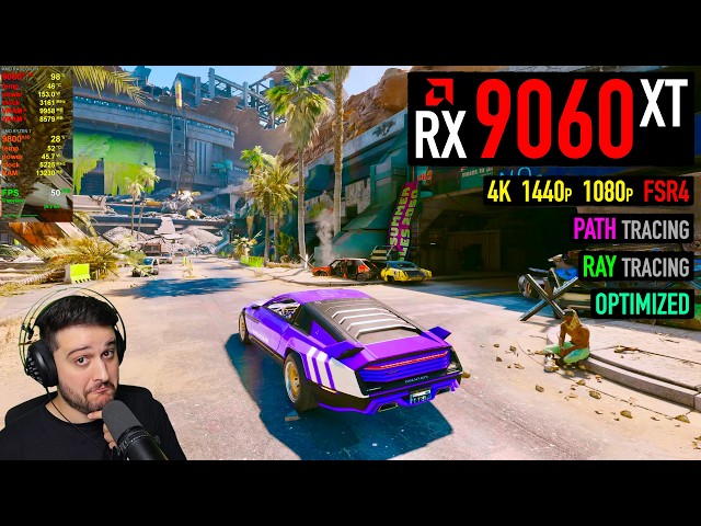 RX 9600 XT - Cyberpunk 2077 - Ajustes optimizados, Ray Tracing, Path Tracing, ¡FSR4!