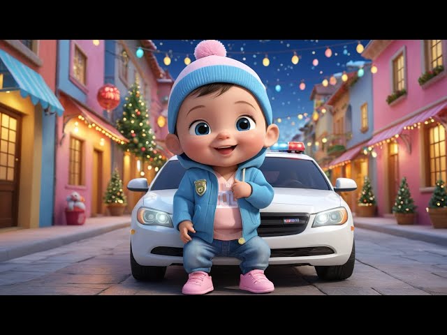 Police Car New Year Rescue | Fun Action & Learning Video for Toddlers