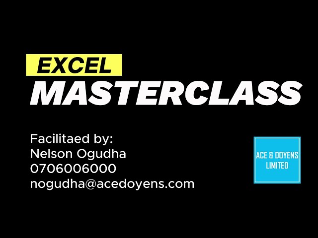 Excel Master Class 103   Sprint 2 - IF Nested