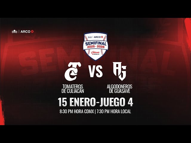 Tomateros de Culiacán vs Algodoneros de Guasave || 15 de Enero de 2026
