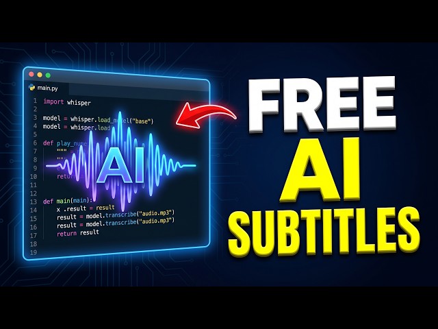 Auto-Generate Subtitles for ANY Video with AI in 5 Minutes(Free, No API Key) | Whisper + Python