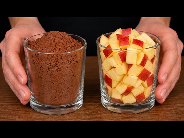 Mix apples with cocoa! The tastiest recipe in just 5 minutes!