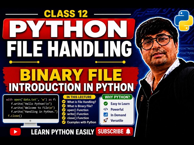 CLASS 12 II FILE HANDLING  I TEXT FILE  II PYTHON II  BINARY FILE  INTRODUCTION  #class12